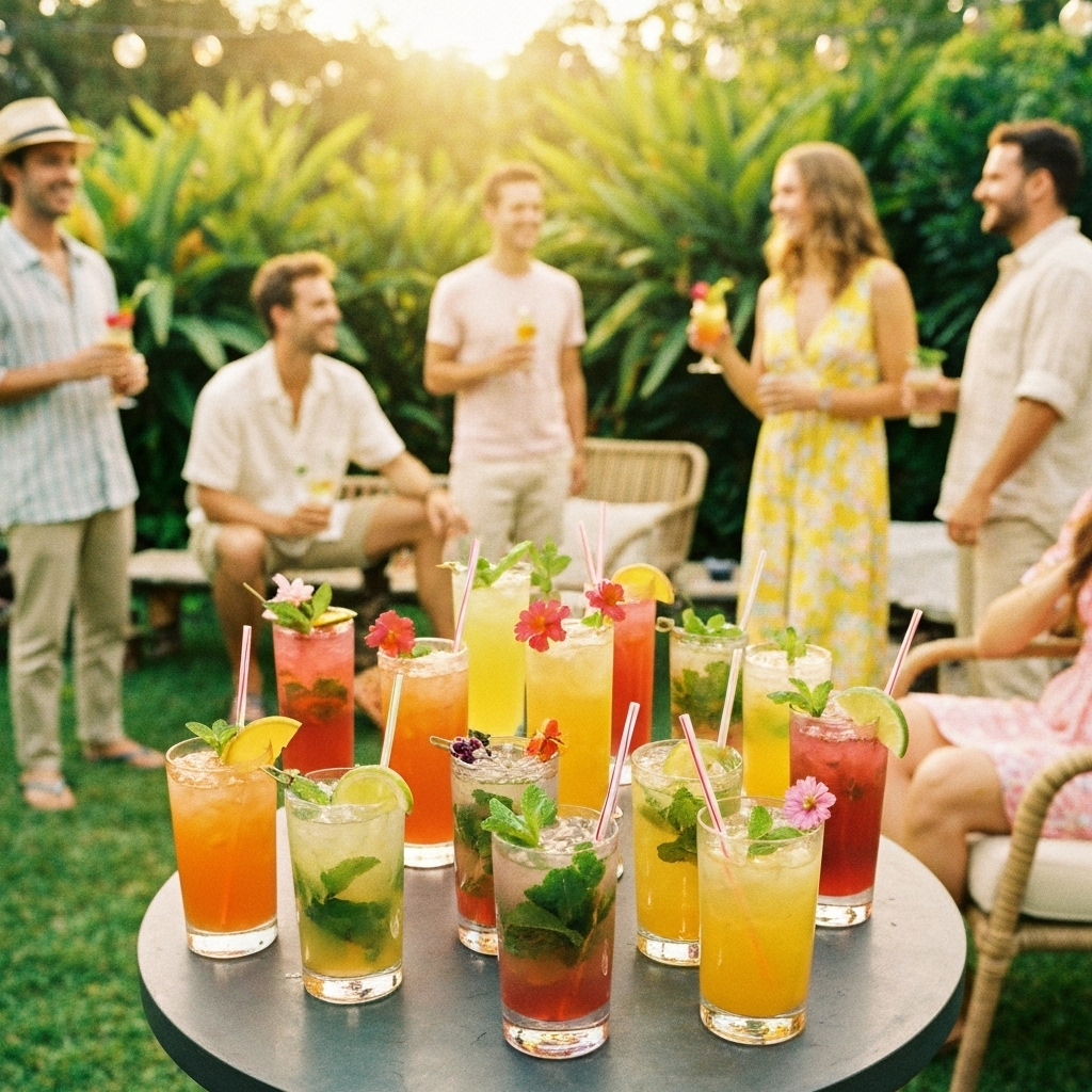 Top 5 Non-Alcoholic Drinks for Summer Parties - mocktail article featured image